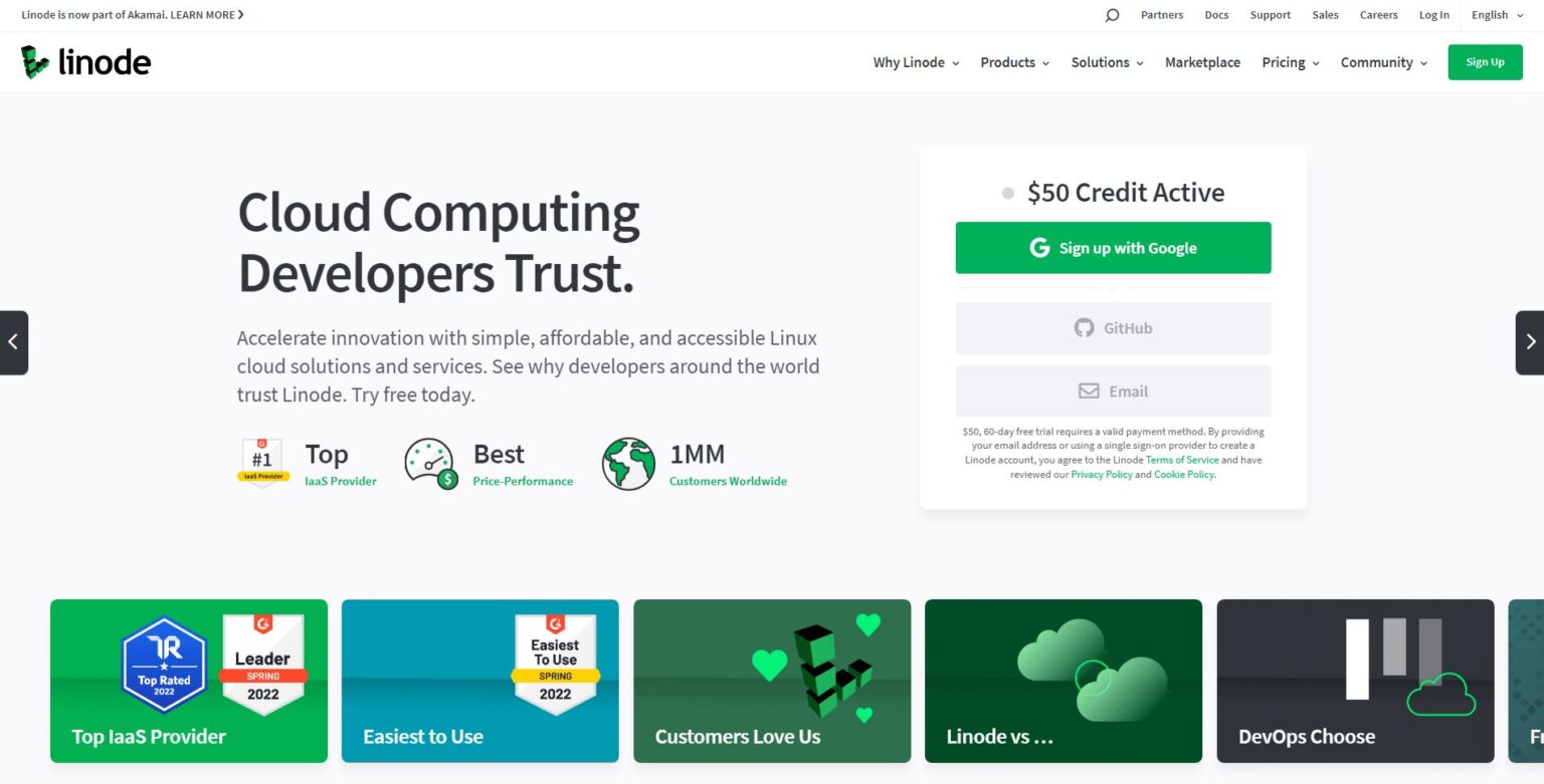 Linode saas hero image