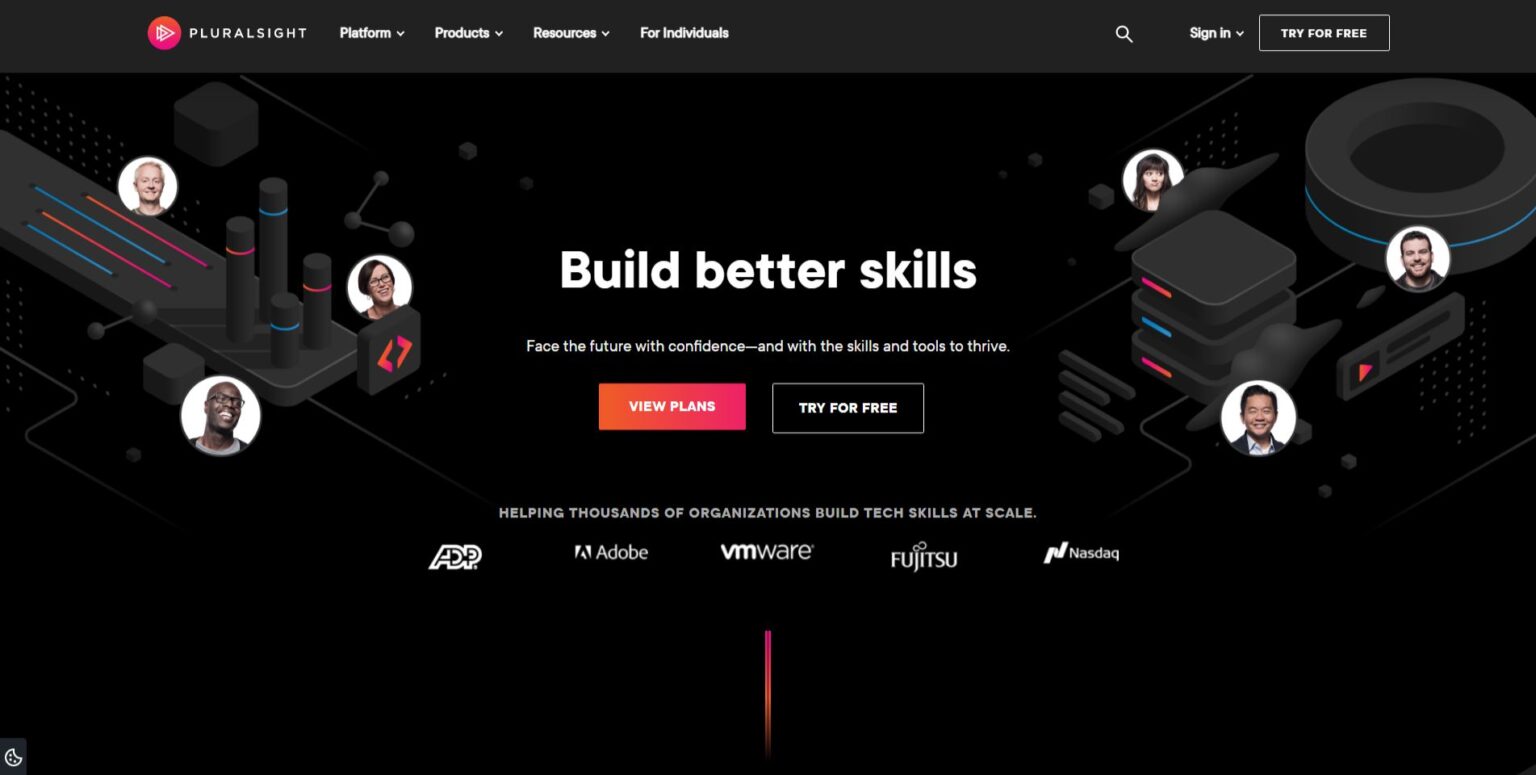 Pluralsight saas hero image