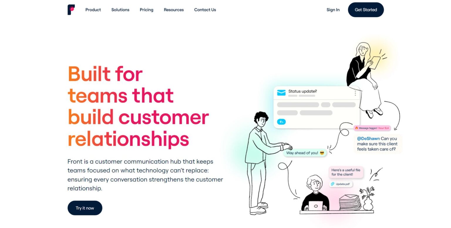 Frontapp saas hero image